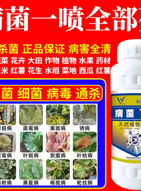 病菌一喷全部死稻瘟病炭疽叶斑病白粉病果树蔬菜花卉微生物杀菌剂