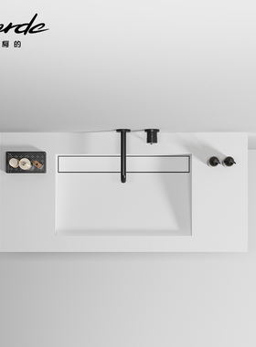 corde柯的人造石杜邦可丽耐一体盆定制窄大盆浴室洗脸洗手衣盆JOT