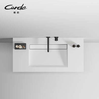 corde柯的人造石杜邦可丽耐一体盆定制窄大盆浴室洗脸洗手衣盆JOT