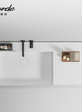 corde柯的人造石杜邦可丽耐一体盆定制窄大盆浴室洗脸洗手衣盆JOT