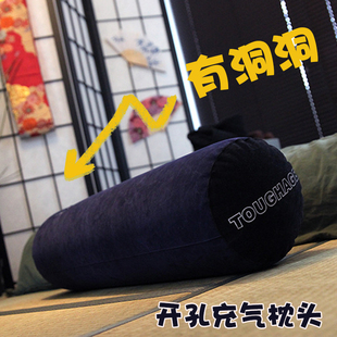 抱枕成人开孔床上超大号睡觉骑枕半身充气长条形可插便携抱枕