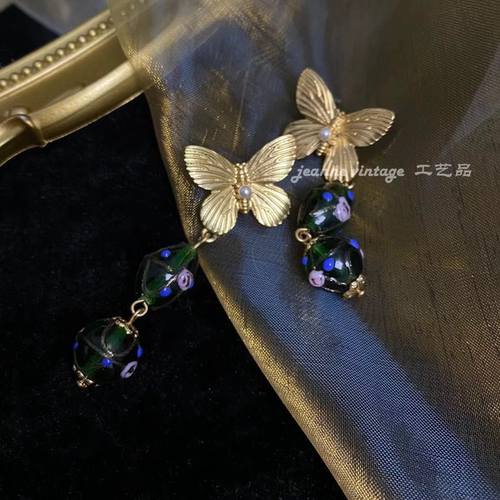 耳饰珍妮美物立体蝴蝶小众复古女