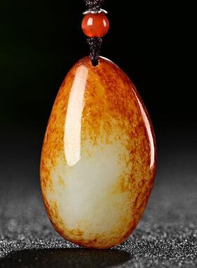 一元拍卖捡漏精致包邮新疆和田玉籽石原石吊坠男女款原籽玉石项链