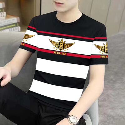 夏季冰丝短袖T恤薄款男2026新款