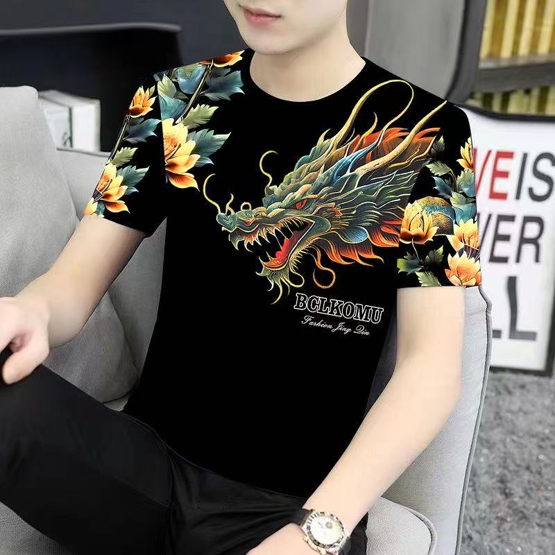 2026新款男款冰丝t恤夏季时尚