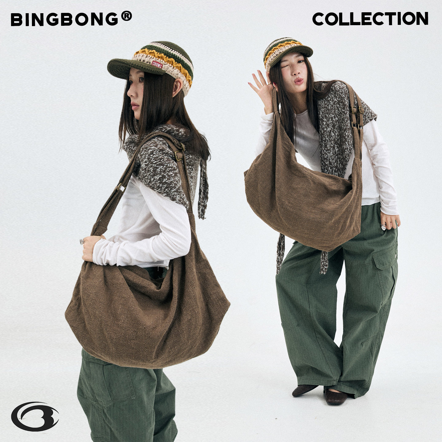 BINGBONG|苔藓麻袋 日系感简约亚麻棉慵懒风轻便垂感通勤购物袋