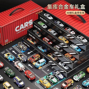 玩具仿真回力迷你铁皮耐摔赛车礼盒幼儿玩具车 儿童合金小汽车套装