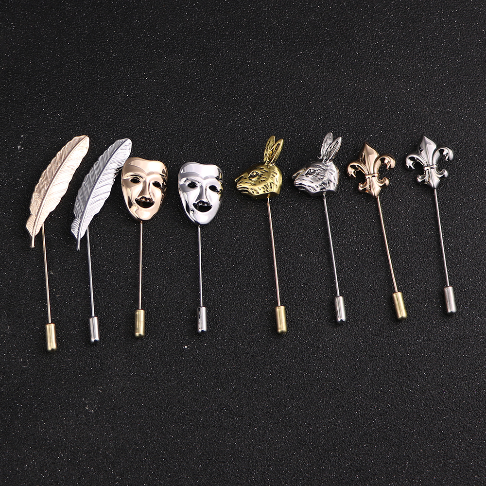 欧美复古一字胸针领针男时尚西装插针西服胸花开衫别针礼物情人节