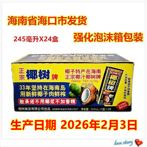 椰树245ml整箱海南特产蛋白饮料
