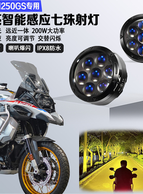 JPAD激派适配宝马R1250GS喇叭爆闪LED射灯7珠强光远近光铺路灯