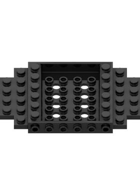 兼容积木零配件65634(6287679)黑色 6x12x1汽车底盘底板小颗理论