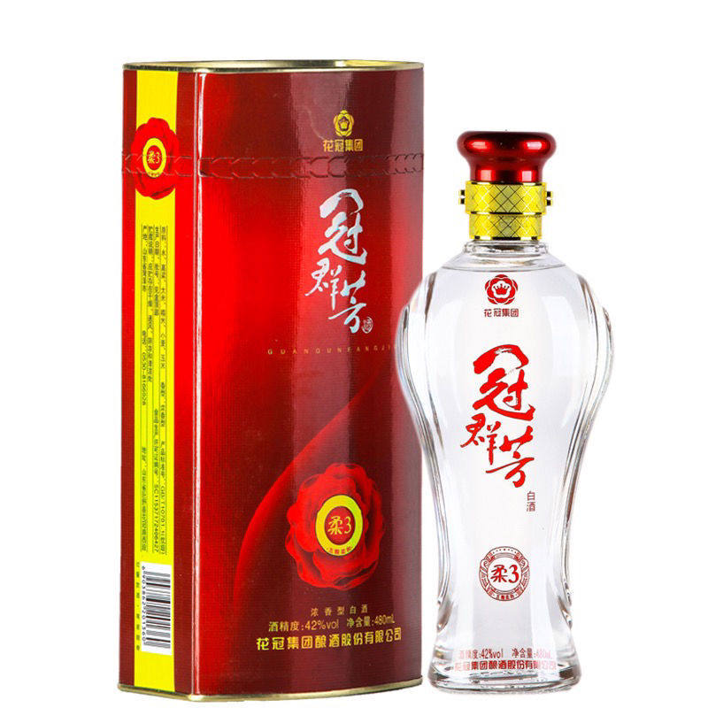 山东菏泽花冠冠群芳白酒42度柔3图片
