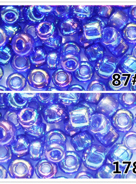 diy手工串珠材料日本进口TOHO东宝米珠 2mm透明幻彩深宝蓝 87/178