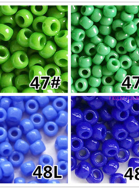 大头串珠材料 日本TOHO东宝米珠2mm不透明瓷珠蓝绿47/47D/ 48/48L