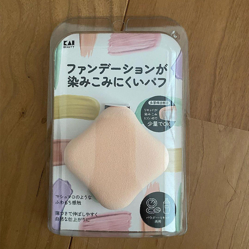 日本KAI贝印粉底液气垫海绵棉花糖粉扑不吃粉耐油上妆神器