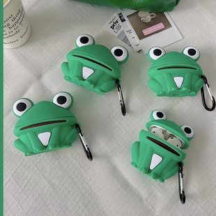 创意卡通青蛙适用乔威T200 air蓝牙耳机保护套t300air硅胶t400air