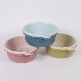 家用沥水篮可印logo厨房客厅水果盘糖果零食盘洗菜篮滤水篮子