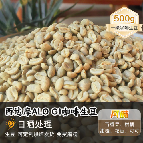 埃塞西达摩AL0 HURRO G1日晒定制烘焙新产季香浓精品咖啡生豆500g