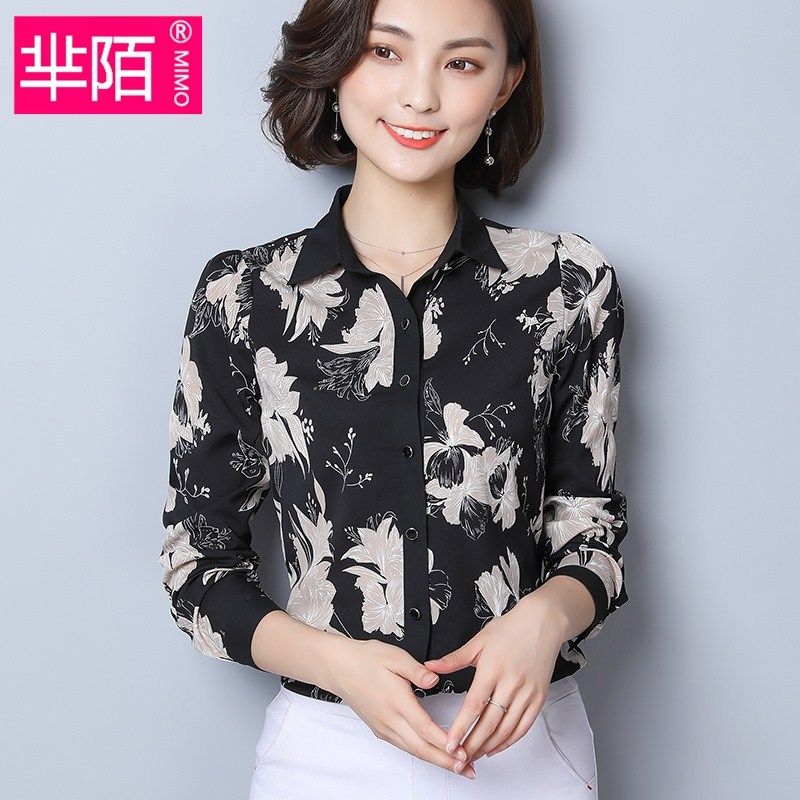 雪纺衫有带领长袖衬衫休身女衫土溥秋衣中年妈妈外穿上衣小衫寸衣|msdalam kategori Butik wanita / wanita, baju lace/baju chiffon - dari Buy2taobao.com untuk memberikan perkhidmatan ejen Taobao profesional membeli