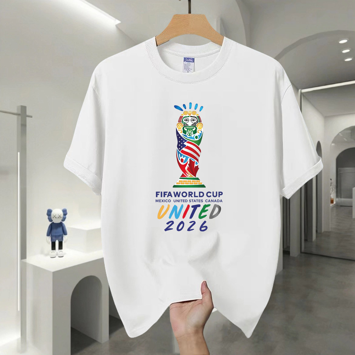 2026美加墨世界杯纯棉短袖t恤男女足球运动球迷纪念酒吧定制体恤