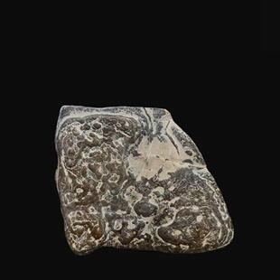 6陈炉石 北灵璧石 天然原石奇石双面画面石摆件16-14-2.3CM