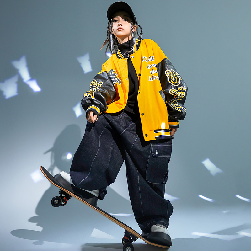 儿童街舞潮服棒球服演出服套装