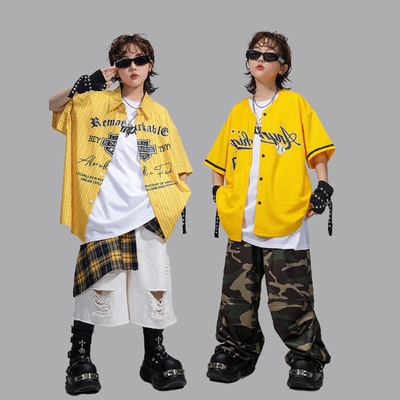街舞儿童潮服男童美式夏季嘻哈