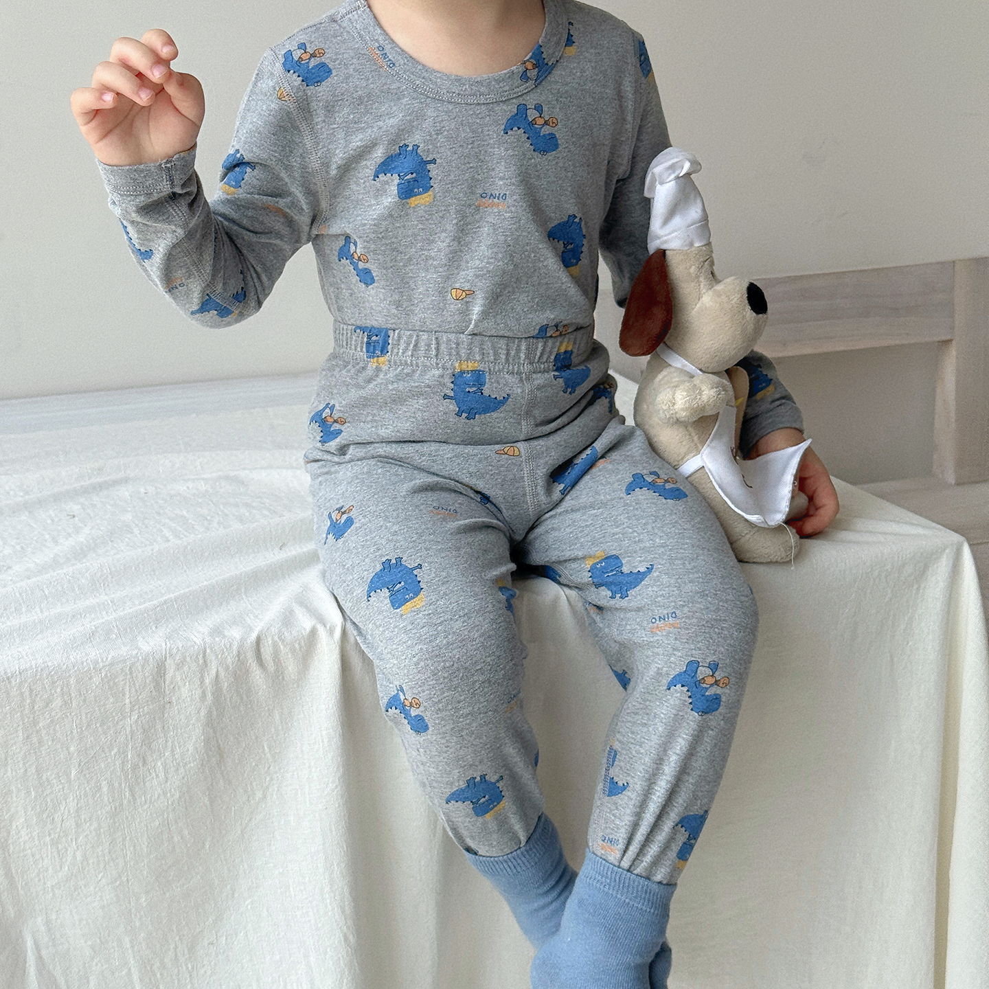 秋季宝宝纯棉秋衣套装秋裤薄款男童修身无骨家居服儿童内衣棉毛衫