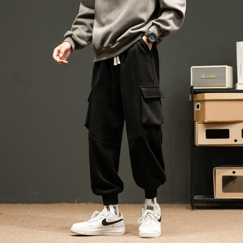 2023秋冬款重磅卫裤工装裤运动休闲裤立体口袋工装风男款2224-p55，男装休闲裤，星座204-1