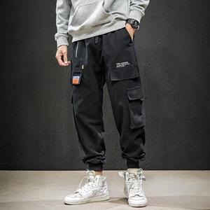 2023春束脚高街嘻哈休闲裤宽松工装裤时尚男裤XZ204-1-K1605-P45,男装休闲裤,星座204-1