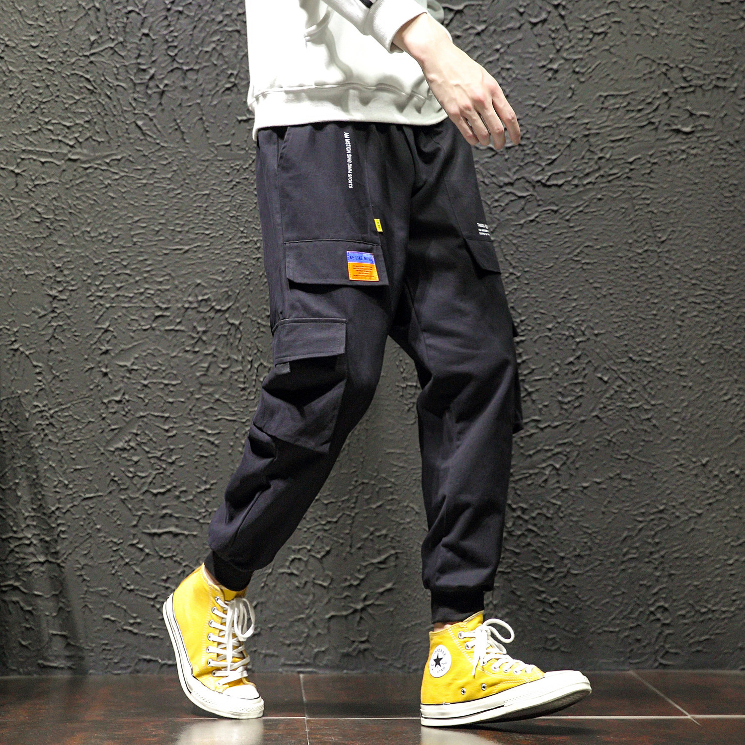 2023春装棉布工装裤长裤束脚休闲裤大码男装XZ204-1-K1605-P45,男装休闲裤,星座204-1