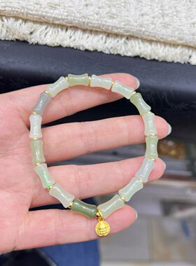 玉阅珠宝和田玉竹节女款手串