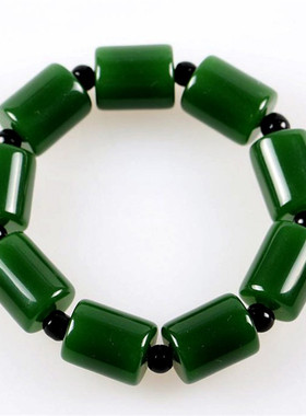 男女款菠菜绿送礼玉手链包邮