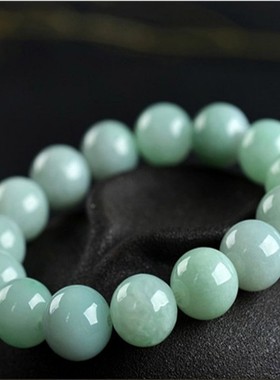 缅甸冰糯种玉石手串佛珠