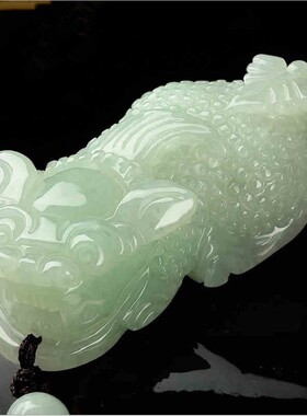 翡翠貔貅玉石带证书现货全新吊坠