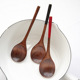 长柄勺汤匙餐具家用木头饭勺木质餐具批儿童调羹发 实木勺子日式