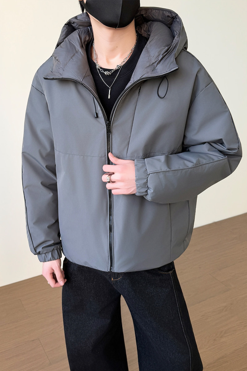 90白鸭绒双面穿排骨羽绒服男连帽外套YR826-P300,男装羽绒服,电商D236-1（原A051-1）