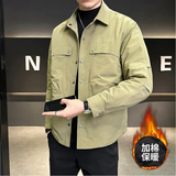 二棉夹克男装加棉加厚外套秋冬装轻薄棉服男JK2296-P100，男装夹克，电商D236-1（原A051-1）