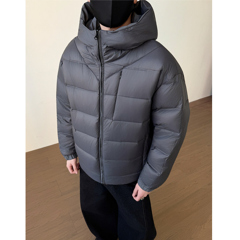 90白鸭绒双面穿排骨羽绒服男连帽外套YR826-P300,男装羽绒服,电商D236-1（原A051-1）