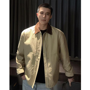 美式工装巴恩风洗水纯棉夹克外套男JK2503-TP95图片