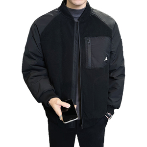 撞色拼接棒球服男装棉衣宽松保暖棉服外套SJ12-P120图片