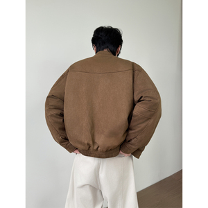 90白鸭绒麂皮绒羽绒服男士加厚夹克外套YR5001-P220图片