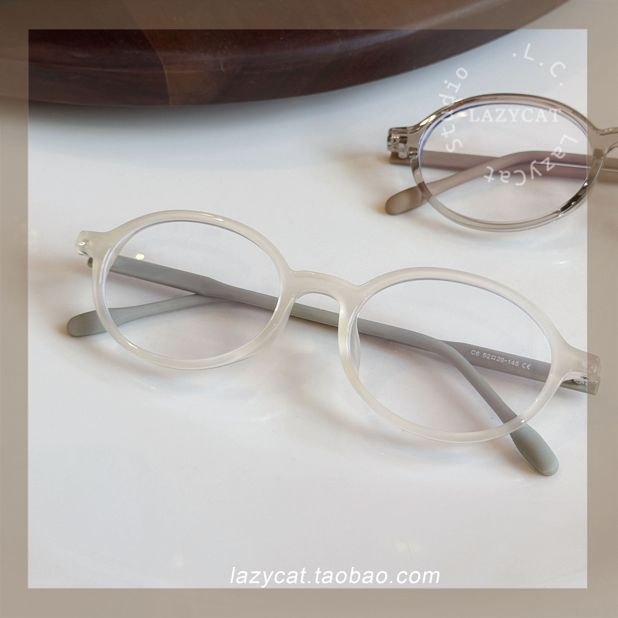 椭圆眼镜框女硅胶腿防滑书呆子