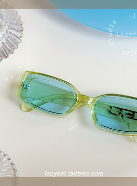 复古美式方形墨镜女街拍嘻哈潮酷