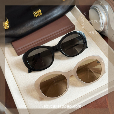 复古椭圆太阳眼镜女旅游拍照大框