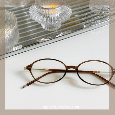 超轻韩系小椭圆眼镜框女书呆子