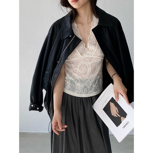 江左 韩系简约蕾丝背心女气质叠穿26春V领超美内搭6513 氛围搭子