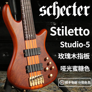 卖时光 Schecter Stiletto Studio 5弦电贝斯 主动 EMG 摇滚 流行