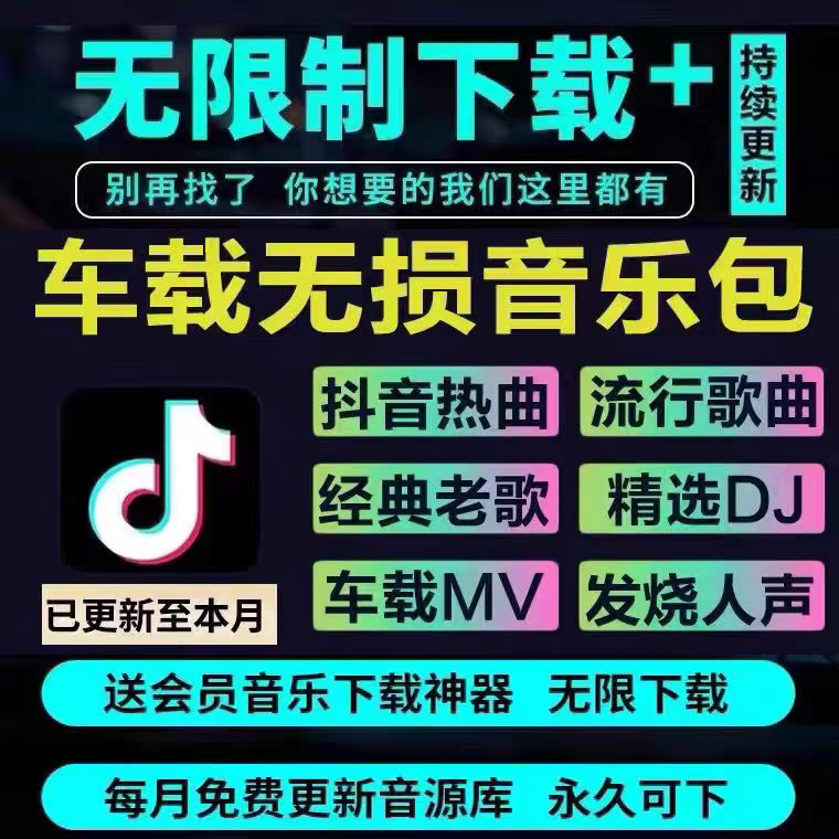 2024年无损车载音乐下载包高音质免费抖音MP3歌曲dj/flac/wav/mp4