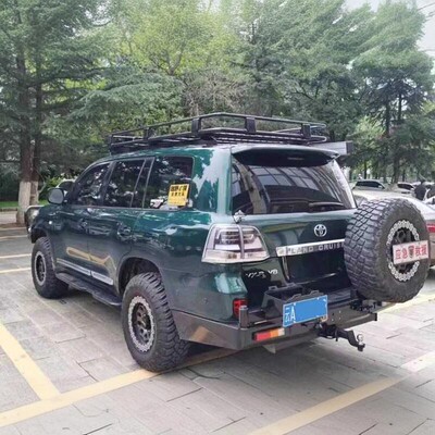带备胎架油桶架LC200改装后杠